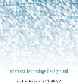 Abstract Blue Geometric Technology Background, vector illustration