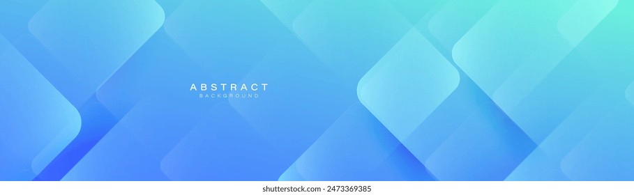 Abstract blue geometric triangle background. Futuristic digital hi-technology banner. Healthcare background. Vector