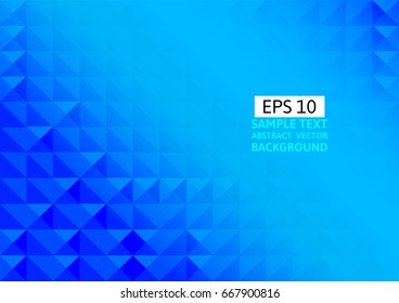 Abstract blue geometric triangle background with copy space