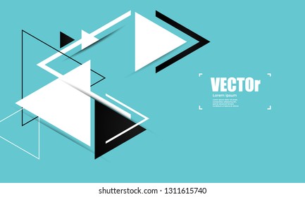 Abstract blue geometric vector background with triangles. Abstract blue geometric vector background with triangles.