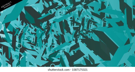 Abstract blue geometric vector background