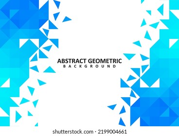Abstract blue geometric vector background design. Blue geometric background