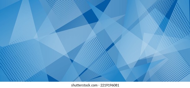 abstrakte, blaue, geometrische Vektorgrafik