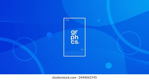 Fondo de onda geométrica azul Abstractas. Patrón de Formas dinámicas. Ilustración vectorial Eps10