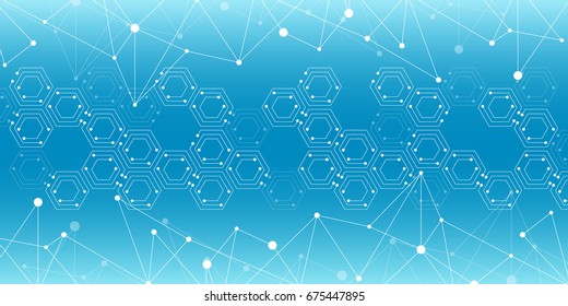 
Abstract blue geometric web background, abstraction