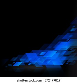 Abstract Blue Geometrical Background, Vector Illustration