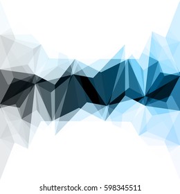 Abstract blue geometrical background - Vector
