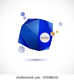 abstract blue geometrical template with creative line and triangle graphic decoration concept, vector illustration