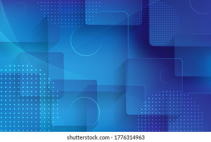 Abstrakte blaue Geometrie, modernes Hintergrunddesign.