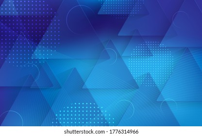 Abstract blue geometry modern background design.