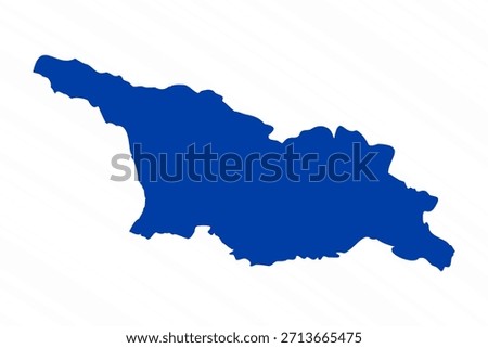 Abstract Blue Georgia Simple Map