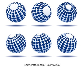 Abstract Blue Globes
