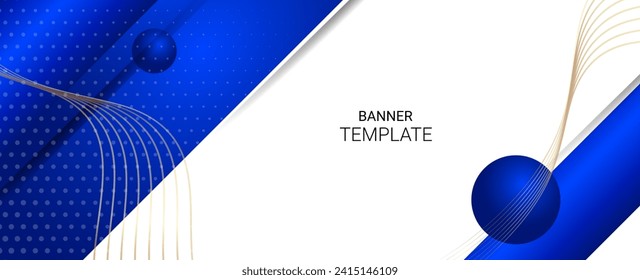 Abstract blue glossy lines dynamic design on white background vector