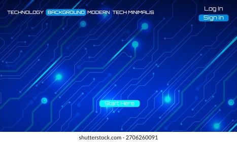 Abstract blue glowing circuit board texture. High-tech digital technology background.