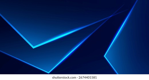 Fondo geométrico brillante azul Abstractas con efectos de luz futuristas