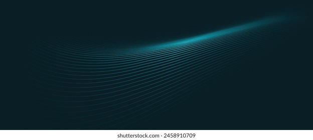 Abstractas azul brillante líneas geométricas sobre fondo azul oscuro. Patrón moderno de líneas de círculo azul brillante	