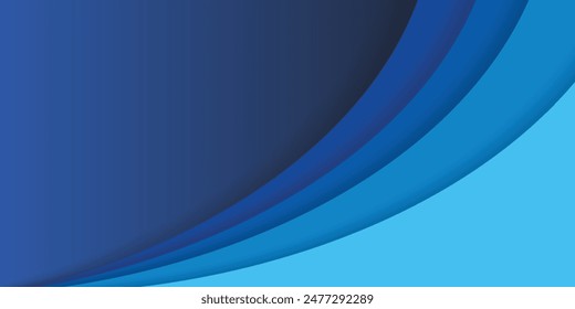 Abstract blue glowing geometric lines on dark blue background. Modern shiny blue circle lines pattern. Futuristic technology concept. Suit for cover, poster, banner, brochure, header, website