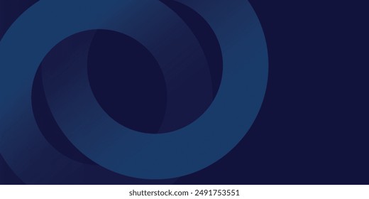 Abstract blue glowing geometric lines on dark blue background. Modern shiny blue circle lines pattern. Futuristic technology concept.eps10.