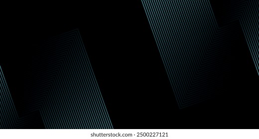 Líneas geométricas brillantes azules Abstractas sobre fondo azul oscuro. Moderno patrón de líneas de círculo azul brillante. Concepto de tecnología futurista. Traje para la cubierta, cartel, Anuncio, folleto, cabecera, 