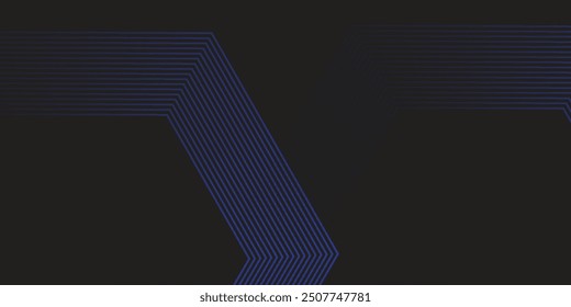 Abstract blue glowing geometric lines modern shiny blue circle lines pattern. Suit for cover, banner, brochure, modern, black, line