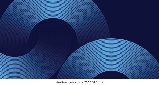 Abstract blue glowing geometric lines modern shiny blue circle lines pattern. Suit for cover, banner, brochure