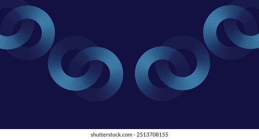 Abstrakte blaue leuchtende geometrische Linien moderne glänzende blaue Kreislinien Muster. Anzug für Cover, Banner, Broschüre. Vektor
