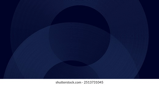 Abstrakte blaue leuchtende geometrische Linien moderne glänzende blaue Kreislinien Muster. Anzug für Cover, Banner, Broschüre