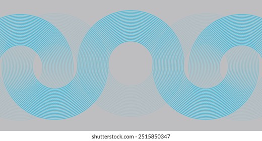 Abstract blue glowing geometric lines on dark blue background. Modern shiny blue circle lines pattern. Futuristic technology concept.	