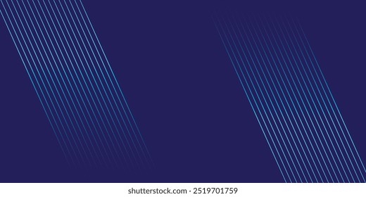 Líneas geométricas brillantes azules Abstractas sobre fondo azul oscuro. Moderno patrón de líneas de círculo azul brillante. Concepto de tecnología futurista.
