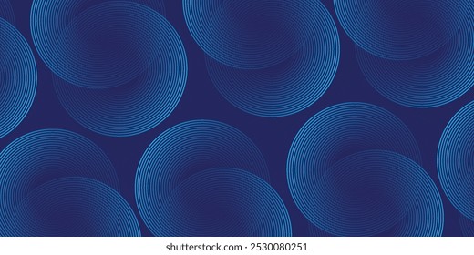 Abstract blue glowing geometric lines on dark blue background. vektor illustration