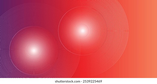 Abstract blue glowing geometric lines on dark blue background. Modern shiny blue circle lines pattern. simple