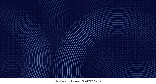 Abstract blue glowing geometric lines modern shiny blue circle lines pattern. eps10.