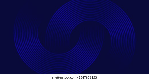 Líneas geométricas brillantes azules Abstractas Modelo azul brillante moderno de las líneas circulares. Traje para la cubierta, Anuncio, folleto