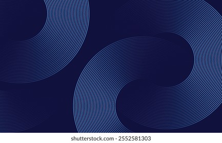 Líneas geométricas brillantes azules Abstractas Modelo azul brillante moderno de las líneas circulares. Traje para la cubierta, Anuncio, folleto, aleta