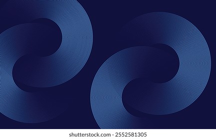 Líneas geométricas brillantes azules Abstractas Modelo azul brillante moderno de las líneas circulares. Traje para la cubierta, Anuncio, folleto, aleta