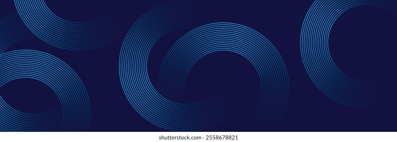 Abstract blue glowing geometric lines modern shiny blue circle lines pattern. 