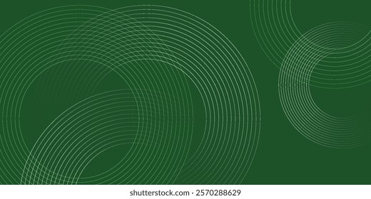 Abstract blue glowing geometric lines on dark blue background. Modern shiny blue circle lines pattern