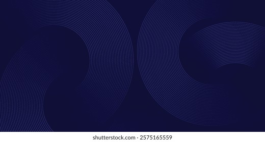 Abstract blue glowing geometric lines modern shiny blue circle lines pattern. Suit for cover, banner, brochure