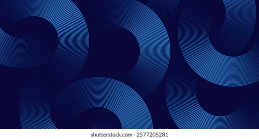 Abstract blue glowing geometric lines modern shiny blue circle lines pattern. Suit for cover   banner  brochure