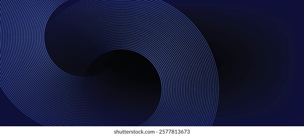 Abstract blue glowing geometric lines modern shiny blue circle lines pattern. Suit for cover, banner, brochure