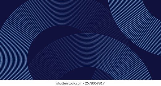 Abstract blue glowing geometric lines modern shiny blue circle lines pattern. Suit for cover, banner, brochure