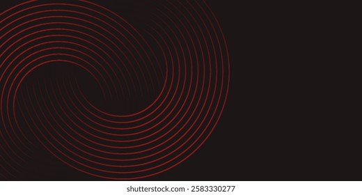 Abstract blue glowing geometric lines on dark blue background. Modern shiny blue circle lines pattern. Futuristic technology concept. Suit for cover, poster, banner, brochure, header, website. eps 10