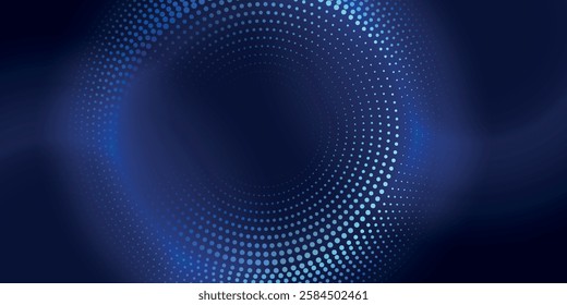 Abstract Blue Glowing Geometric Lines Dots Background. Modern Shiny Blue Dots Pattern. Digital Technology Futuristic Concept.EPS10