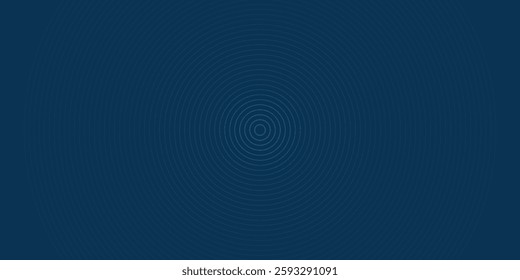 Abstract blue glowing geometric lines on dark blue background. Modern shiny blue circle lines pattern. Futuristic technology concept.