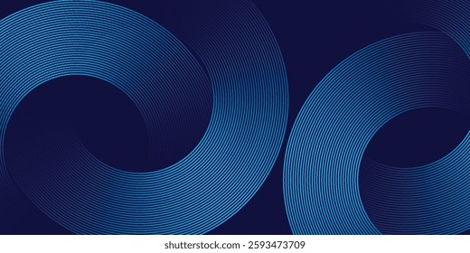 Abstract blue glowing geometric lines modern shiny blue circle lines pattern.