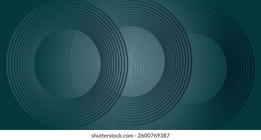 Abstract blue glowing geometric lines on dark blue background. Modern shiny blue circle lines pattern. Futuristic technology concept. Suit for cover, poster,