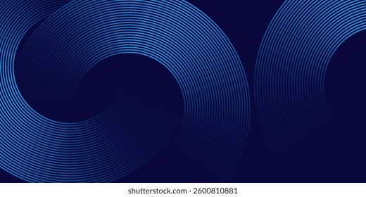Abstract blue glowing geometric lines modern shiny blue circle lines pattern. Suit for cover   banner  brochure