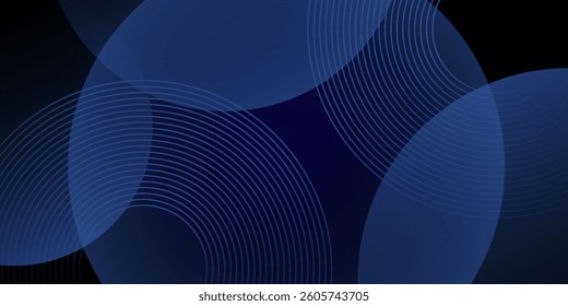 Abstract blue glowing geometric lines modern shiny blue circle lines pattern. Suit for cover,  banner, brochure