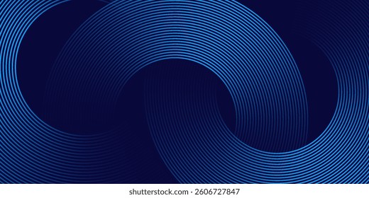 Abstract blue glowing geometric lines modern shiny blue circle lines pattern. Suit for cover   banner  brochure
