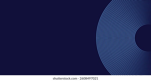 Abstract blue glowing geometric lines modern shiny blue circle lines pattern. Suit for cover,  banner, brochure